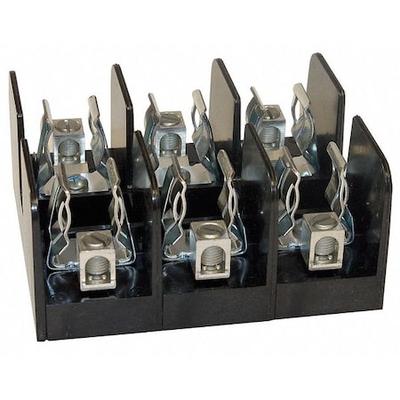 MERSEN 60608T Open Fuse Block, T UL Class, 3 Poles, 31 to 60A Amp Range, 600V