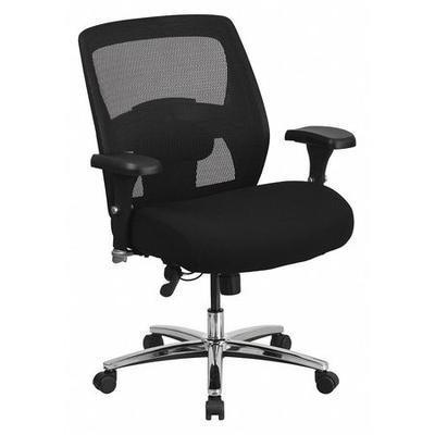 FLASH FURNITURE GO-99-3-GG Fabric Executive Chair, 22-, Adjustable Padded