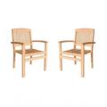 Plow & Hearth Teak Wood Chairs Set of 2