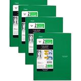 Five Star 2 Pocket Folders with Prong Fasteners Stay-Put Folder Folders with Pockets Assorted Colors 4 Pack (38064) (Green 4Pack)