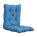 Solid Color Rocking Chair Chair Pad Lounge Chair Cushion Tufted Soft Outdoor Rocking Seat Deck Chaise Pad with Ties Blue