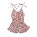 ZIYIXIN Toddler Kids Baby Girls Clothes Floral One Piece Romper Strap Jumpsuit Backless Bodysuit Shorts Summer Outfits Pink 1-2 Years