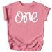 One 1st Birthday Shirt for Baby Girls First Birthday OutfitMauve Shirt