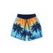 ZIYIXIN Kids Toddler Boys Beach Swim Trunks Drawstring Waist Swimsuit Swim Shorts Bottoms Casual Beach Shorts Bathing Suit Blue Coconut Tree 4-5 Years