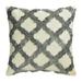 Toss Pillow Cover Decorative Grey 22 x22 (55x55 cm) Cushion Covers Linen Ribbon Embroidery Throw Pillows For Sofa Geometric Pattern Modern Style - Quilling Grey