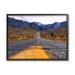 Stupell Industries Rural Ground View Country Highway Road Distant Peaks Photograph Black Framed Art Print Wall Art Design by Jeff Poe