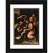 Follower of Raphael 11x14 Black Ornate Wood Framed Double Matted Museum Art Print Titled: The Holy Family with Saint Elizabeth the Infant John and Two Angels