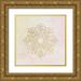 Allen Kimberly 20x20 Gold Ornate Wood Framed with Double Matting Museum Art Print Titled - Newspaper Mandala 2