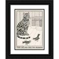 Percy J. Billinghurst 14x18 Black Ornate Wood Framed Double Matted Museum Art Print Titled - The Lioness and the Bear (1900)