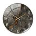 11.81 Round Marble Wall Clock Three-dimensional Wall Hanging Clock Home Clock Decorations For Living Room Bedroom and Office Different Color Marble Wall Clock Quartz Clock Home Office Decoration