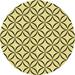 Ahgly Company Machine Washable Indoor Round Transitional Oak Brown Area Rugs 5 Round