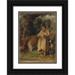 John Linnell 19x24 Black Ornate Framed Double Matted Museum Art Print Titled: Shepherd Boy Playing a Flute (1831)