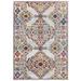 Ergode Entourage Khalida Distressed Vintage Floral Lattice 5x8 Area Rug - Ivory Blue Orange Yellow Red