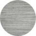 Ahgly Company Machine Washable Indoor Round Contemporary Grey Gray Area Rugs 5 Round