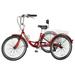 Lilypelle Tricycle 26 Wheels 7-Speed Trike 3 Wheels Colorful Bike with Basket Adults Exercise Shopping Picnic Outdoor Activities