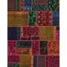 Ahgly Company Indoor Rectangle Abstract Burgundy Red Oriental Area Rugs 7 x 10