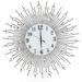 MIDUO Large Luxury Art Wall Watch Modern Round Diamond Wall Clock Home Decor 60x60cm