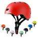 Youth Bike Skateboard Helmet Adjustable and Multi-sport for Skate Scooter Size for Men Women (Red m)