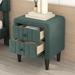 Merax Upholstered Velvet Wooden Nightstand with 2 Drawers