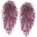 Viworld Hanging Plant Fake Hanging Artificial Plants Fake Hanging Plants for Outside Ivy Plant for Outdoor UV Resistant for Wall Indoor Hanging Baskets Wedding Garland Decor 2 Pack(Fuchsia)