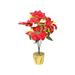 Artificial Red Poinsettia Potted Plant Poinsettia Plant Artificial Poinsettia Bonsai Fake Poinsettia Plant Christmas Flowers Decorations in Pot 19.7in 1PC