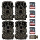 Stealth Cam Browtine 14MP Trail Camera (4-Pack) with 32GB Cards and Card Reader