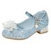 Toddler Little Kid Girls Dress Pumps Glitter Sequins Princess Flower Low Heels Party Show Dance Shoes Rhinestone Sandals Shower Slides Women