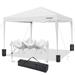 SANOPY 10 x10 EZ Pop Up Canopy Tent Outdoor Party Instant Shelter Portable Folding Beach Canopy with 4 Sandbag & Carrying Bag White