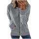 Womens Zip up Hoodies Drawstring Long Sleeve Solid Casual Comfy Loose Hooded Sweatshirts Tops Coat with Pockets Womens Clothes