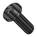 M2-0.4X10 Din 7985 A Metric Phil Pan Machine Screw Full Thread 18-8 Stainless Steel Black Oxide (Pack Qty 4 000) BC-M210MPP188B