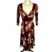 Anthropologie Dresses | Maeve Mauve Floral Long Sleeve Wrap Dress | Color: Purple/Red | Size: S