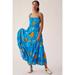 Anthropologie Dresses | Anthropologie Flynn Smocked Printed Maxi Dress | Color: Blue | Size: Xs