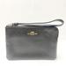 Coach Bags | Coach Crossgrain Leather Corner Zip Wristlet- Black | Color: Black | Size: Os