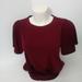 Michael Kors Tops | Michael Kors Small Dark Ruby Short Sleeve Blouse | Color: Red | Size: S