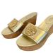 Coach Shoes | Coach | Judith Metallic Gold & Cork Platform Sandals | Color: Gold/Tan | Size: 8.5