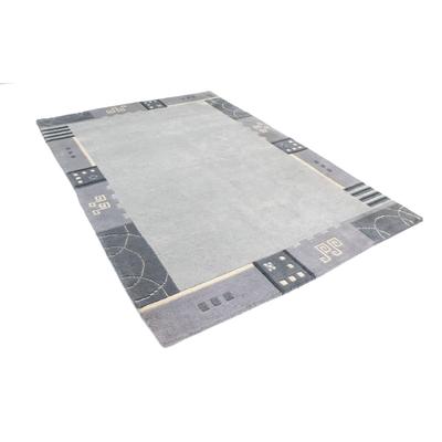 Wollteppich MORGENLAND "Nepal Teppich Seran", blau, B:120cm H:18mm L:170cm, Schurwolle, Teppiche, Nepalteppich, handgeknüpft Image