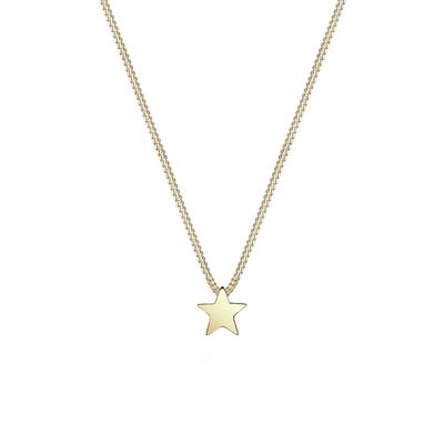 Elli PREMIUM - Stern Astro 375 Gelbgold Ketten 1 ct Damen