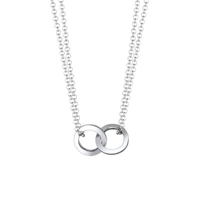 Elli - Kreis Layer Liebe 925 Sterling Silber Ketten 1 ct Damen