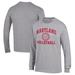 Men's Champion Heather Gray Maryland Terrapins Volleyball Icon Powerblend Long Sleeve T-Shirt