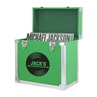 Green Personlised Record Storage Case
