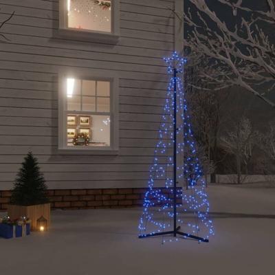 Vidaxl - LED-Weihnachtsbaum,Outdoor-Lichterketten Kegelform Blau 200 LEDs 70x180 cm