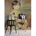 Fototapete Renoir | Julie Manet with Cat, 1887 | Portrait | Gemälde | Kunstwerk | Kunst | Katze | Wohnzimmer-,Schlafzimmer-,Flurtapete