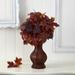 24" Autumn Maple Leaf Artificial Plant in Decorative Planter - 24