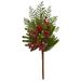 26" Mixed Pine, Pinecone and Berry Artificial Plant (Set of 3) - 26