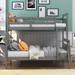 Twin over Full Bunk Bed with Ladder, Safety Guardrail, Perfect for Bedroom