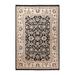 Overton Hand Knotted Wool Vintage Inspired Modern Contemporary Eclectic Black Area Rug - 9' 0" X 6' 1"