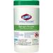 CLOROX 30824 Disinfecting Wipes, White, Canister, 95 Wipes, 9 in x 6 3/4 in,