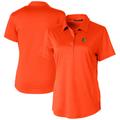 Women's Cutter & Buck Orange Baltimore Orioles Prospect Textured Stretch Polo