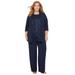 Plus Size Women's 3-Piece Lace Gala Pant Suit by Catherines in Mariner Navy (Size 28 WP)