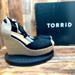 Torrid Shoes | New Torrid Black Canvas Closed Espadrille Platform Wedge Women’s 8.5 Wide Shoes | Color: Black/Tan | Size: 8.5